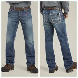 NEW Ariat FR M4 Relaxed Boot Cut Jeans 42x30 Flame Resistant CAT 2 Work Glacier